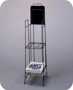 Black Magazine Rack