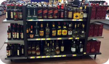 Island Liquor Shelving